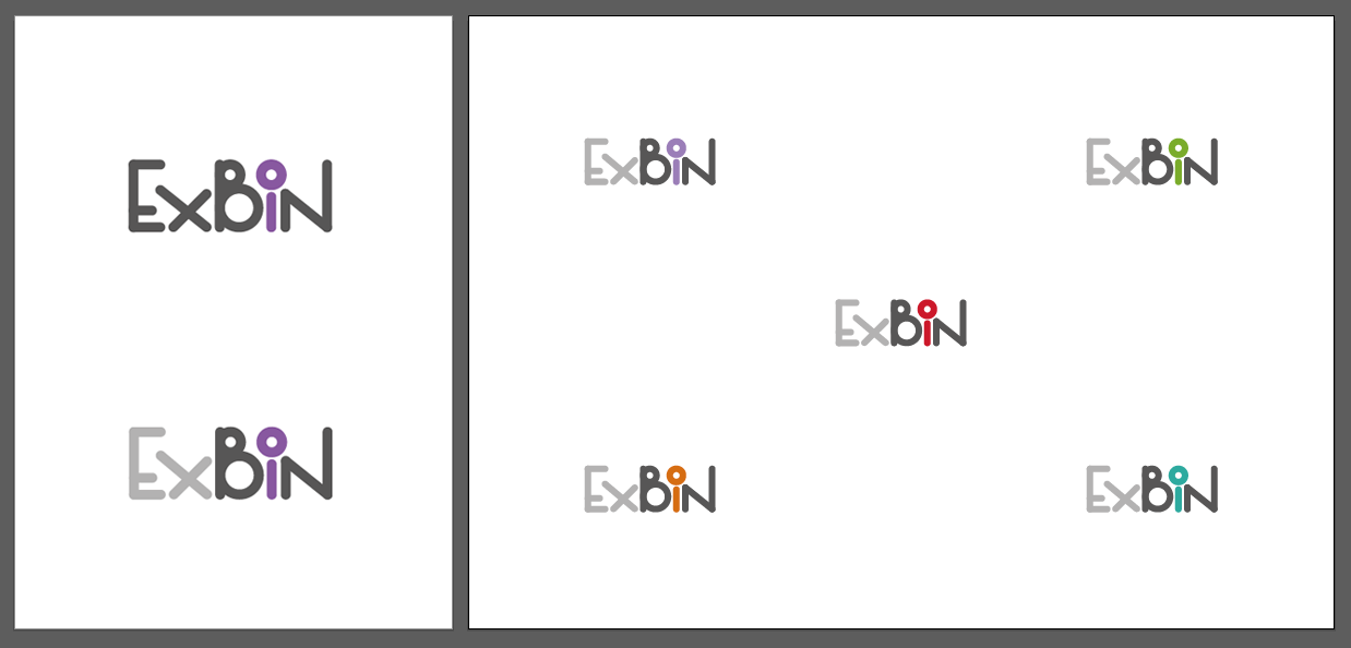 ExBin logo proposal colour variations