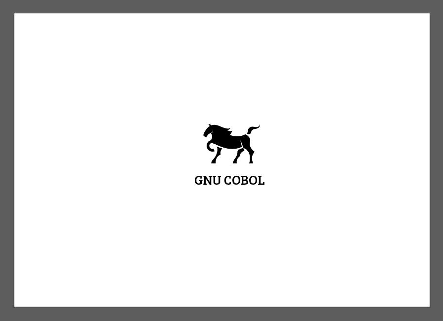 A more highly developed horse symbol logo for GNU Cobol