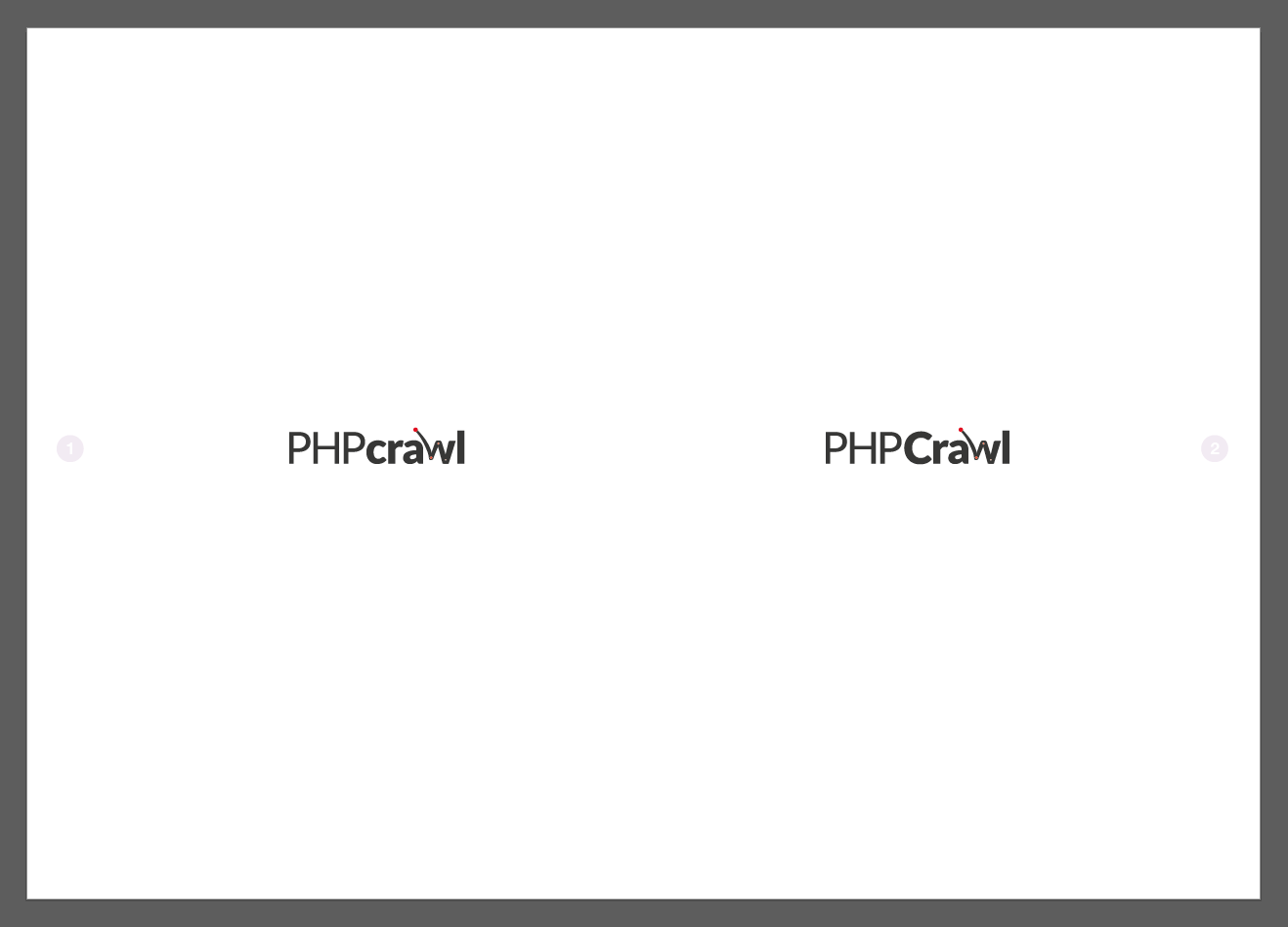 PHPcrawl logo proposal variations page 01