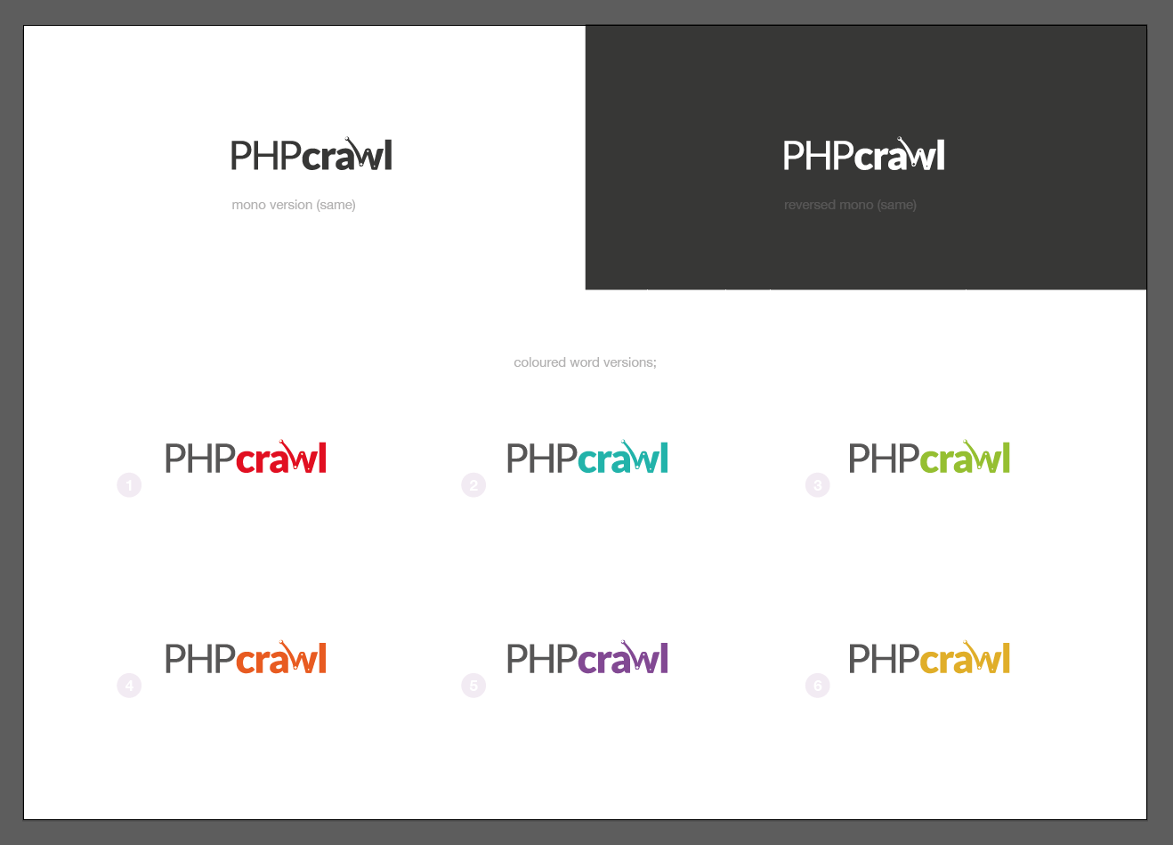 PHPcrawl logo proposal variations page 03