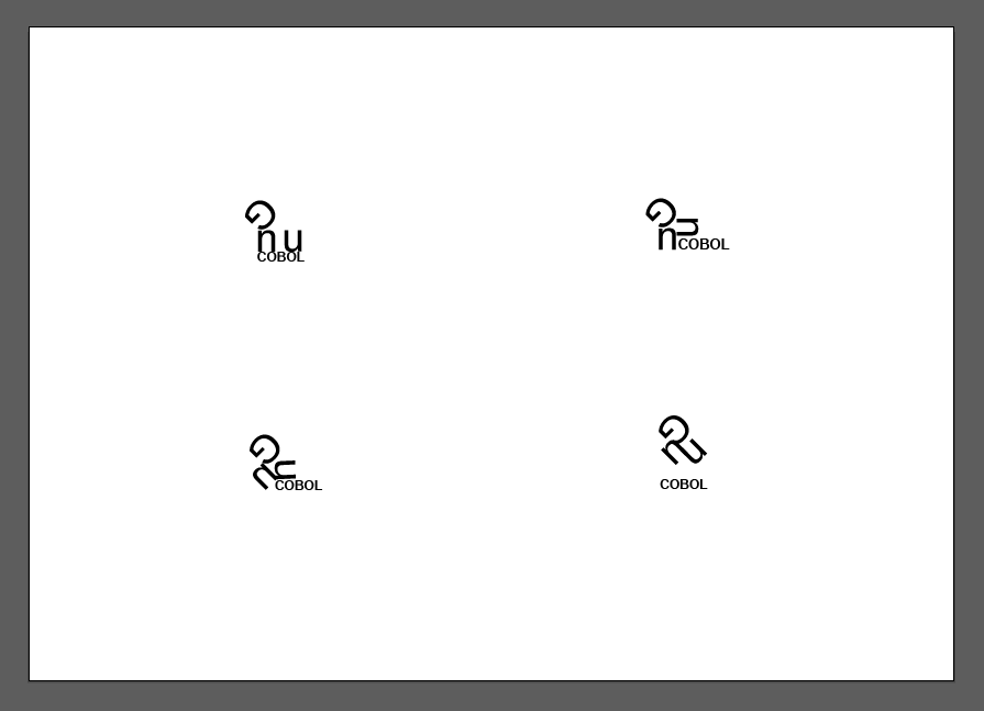 GNUcobol logo rejuvenation proposal type-only